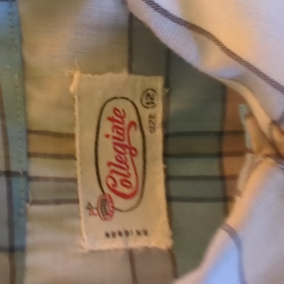 Set Of 4 1960s Boys Plaid Short Sleeve Button Up Shirts Size 12 - Picture 10 of 10